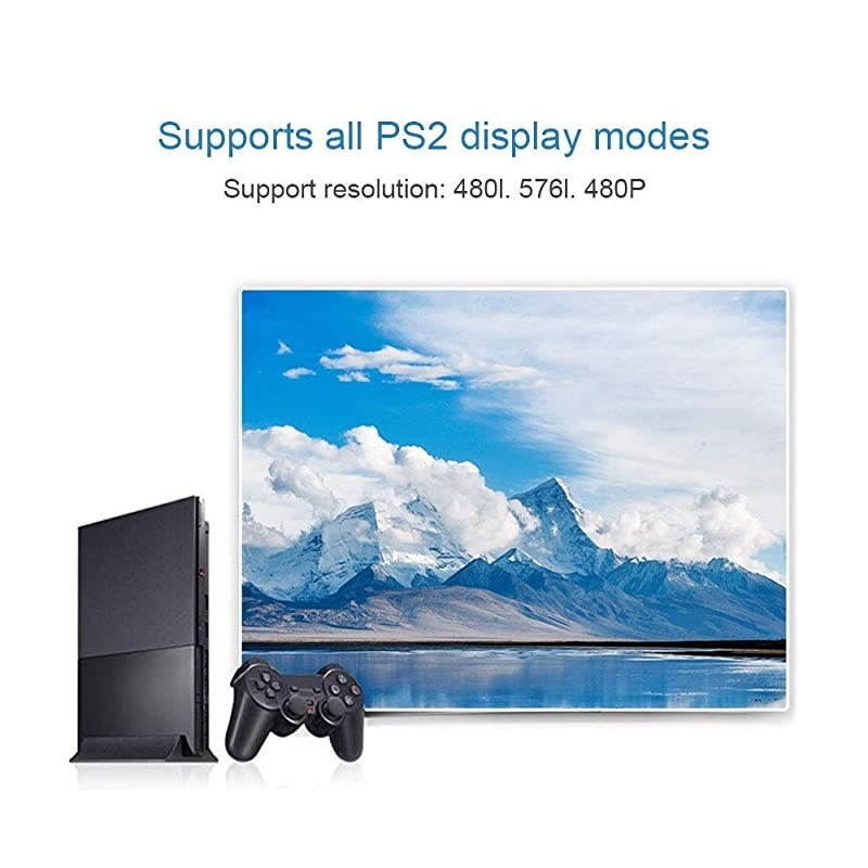 PS2 to HDMI Adapter  PS2 HDMI Video Converter with 35mm Audio Output AV to HDMI Signal Transfer 1080P PS2 Video Adaptor Compatible with PS2 Console PlaystationHDTV HDMI Monitor