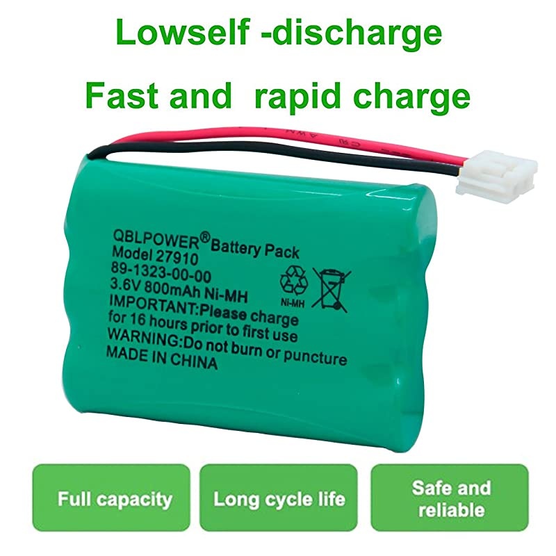 27910 Cordless Phone Battery Rechargeable Compatible with Vtech 8913230000 ATampT E1112 E2801 TL72108 Motorola SD7501 RadioShack 23959 Cordless Handsets 36VPack of 2