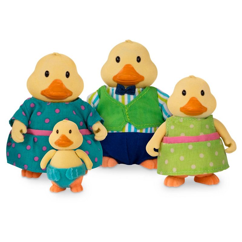 Li'l Woodzeez Miniature Animal Figurine Set - Quickquack Duck Family