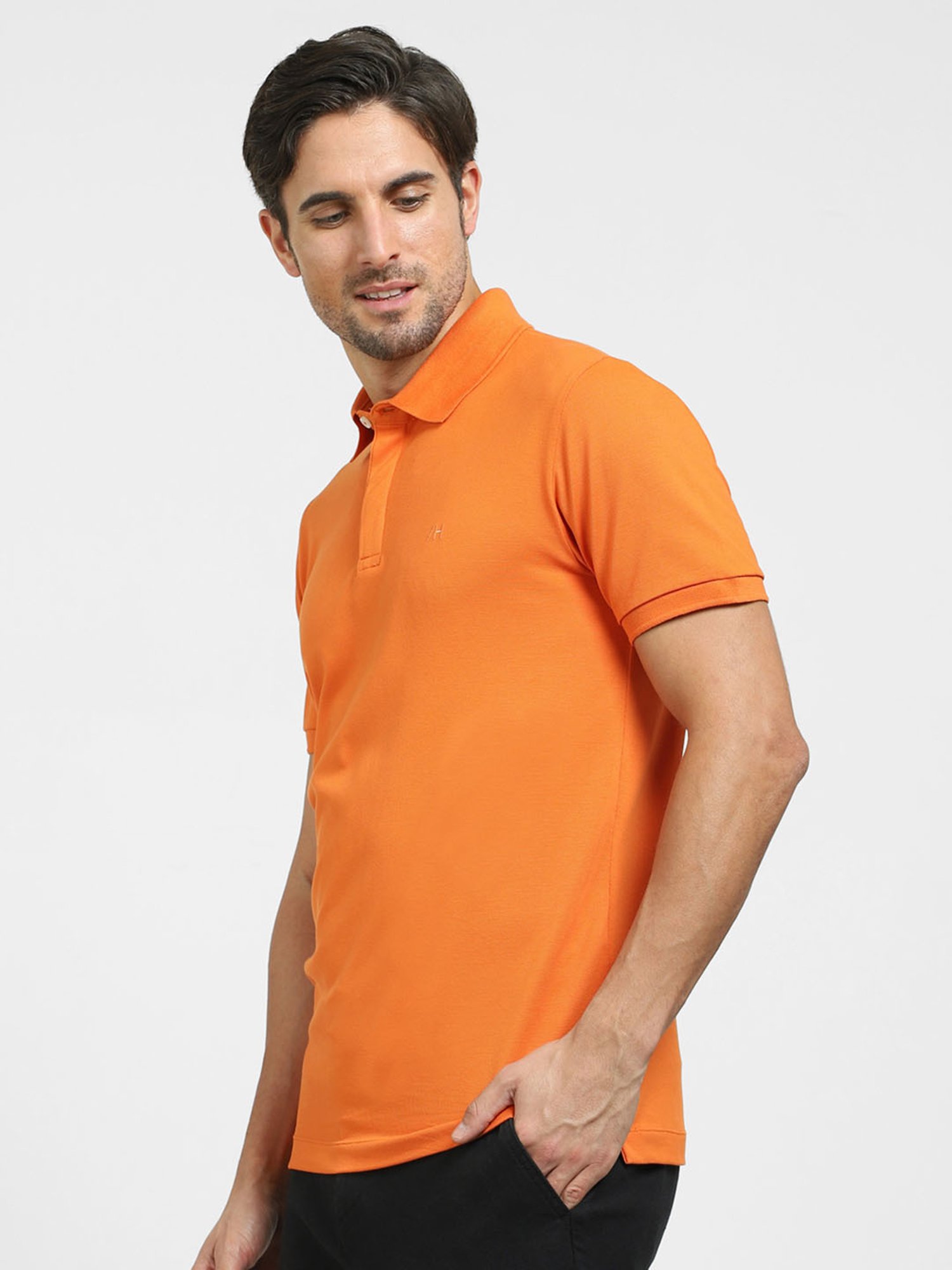SELECTED HOMME Orange Slim Fit Polo T-Shirt