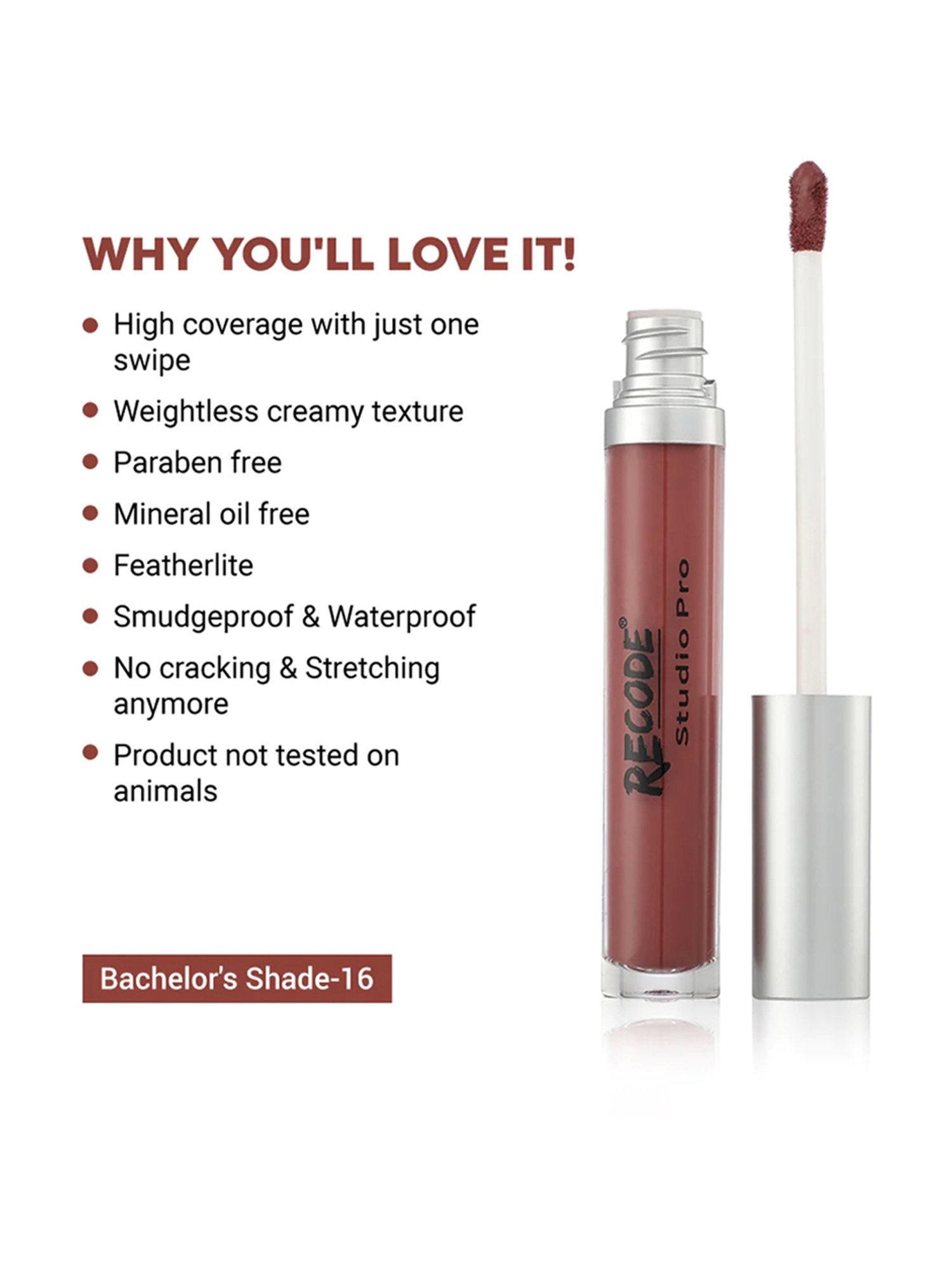 Recode Selfie Matte Liquid Lipstick Bachelor's Day-16 - 6 ml