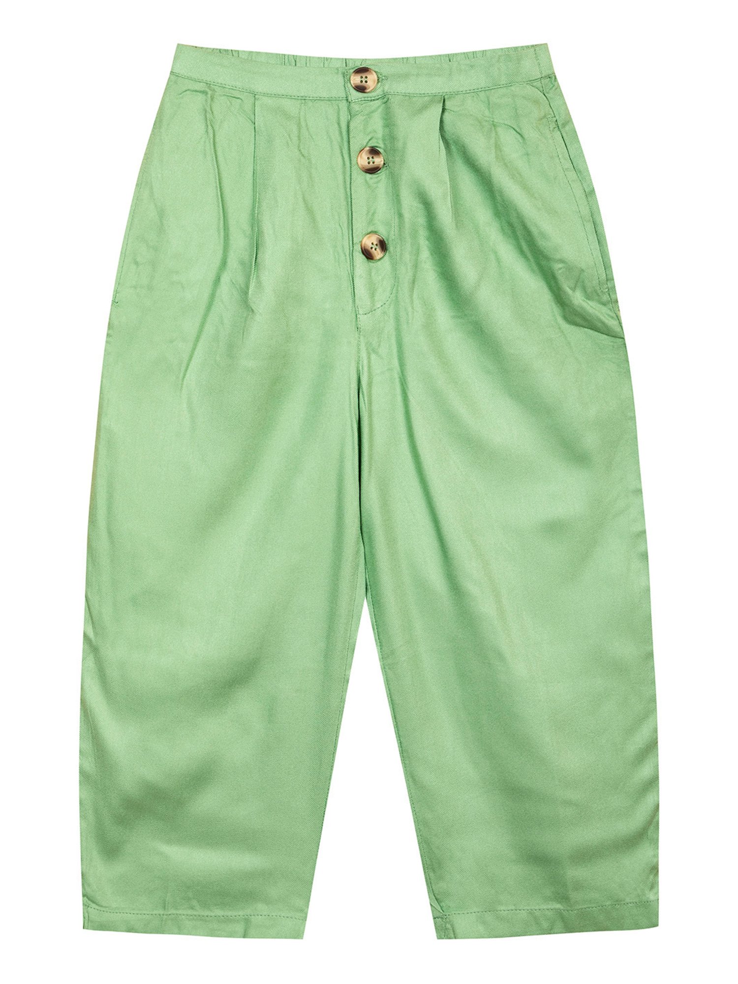 Budding Bees Kids Light Green Solid Top with Trousers