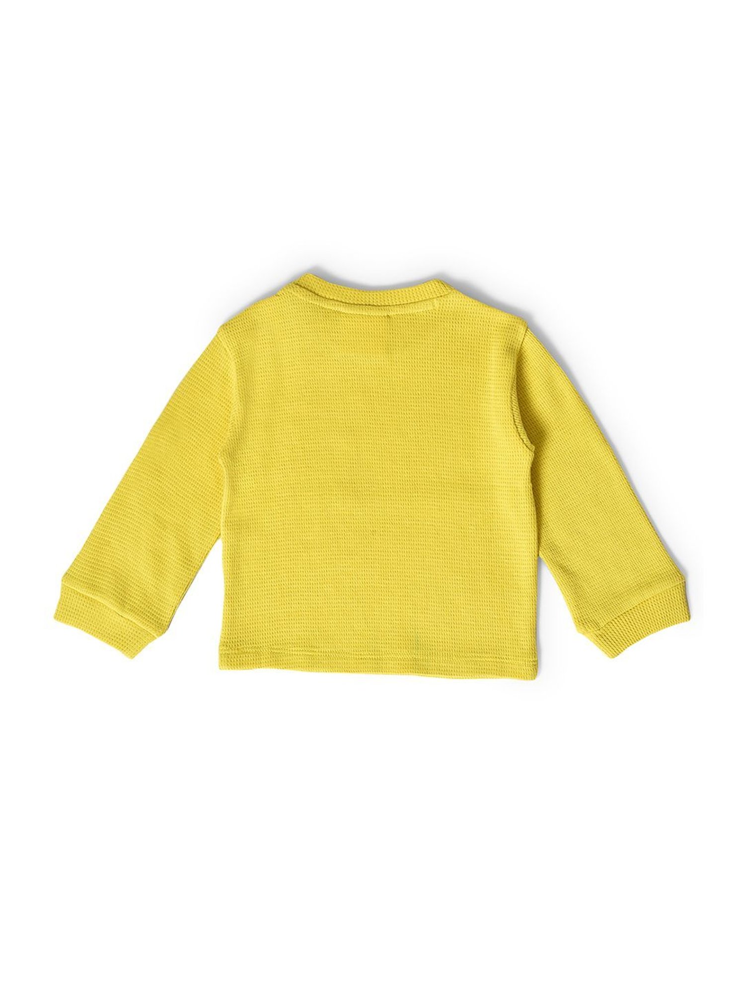 MiArcus Kids Yellow Cotton Printed Full Sleeves Sweatshirt