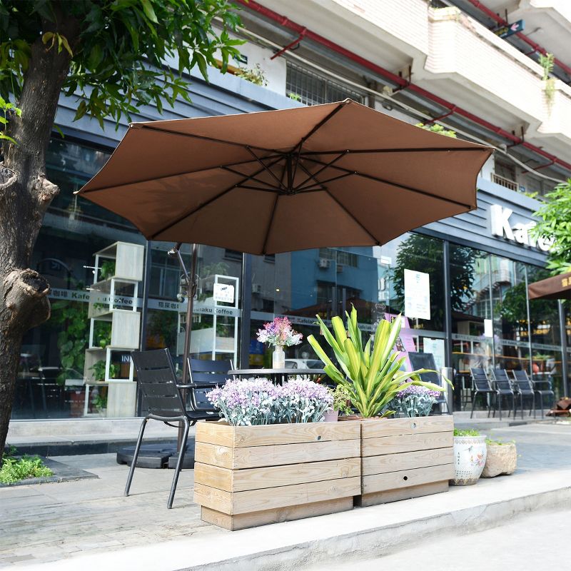 9' x 5' Rectangular Double Top Patio Outdoor Market Umbrella Emerald Green - Crestlive Products