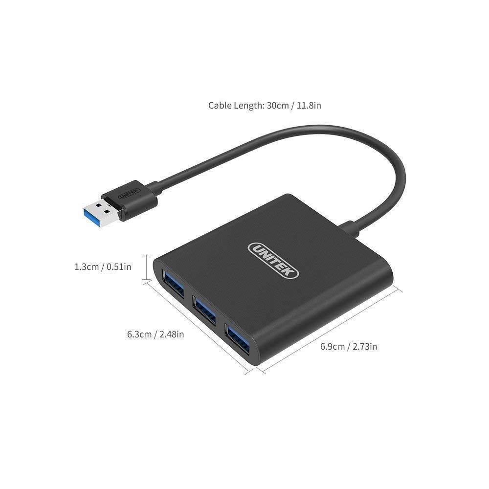 UNITEK Aluminum Super Speed 4 Ports USB 3.0 Hub Splitter For iPhone XS Samsung