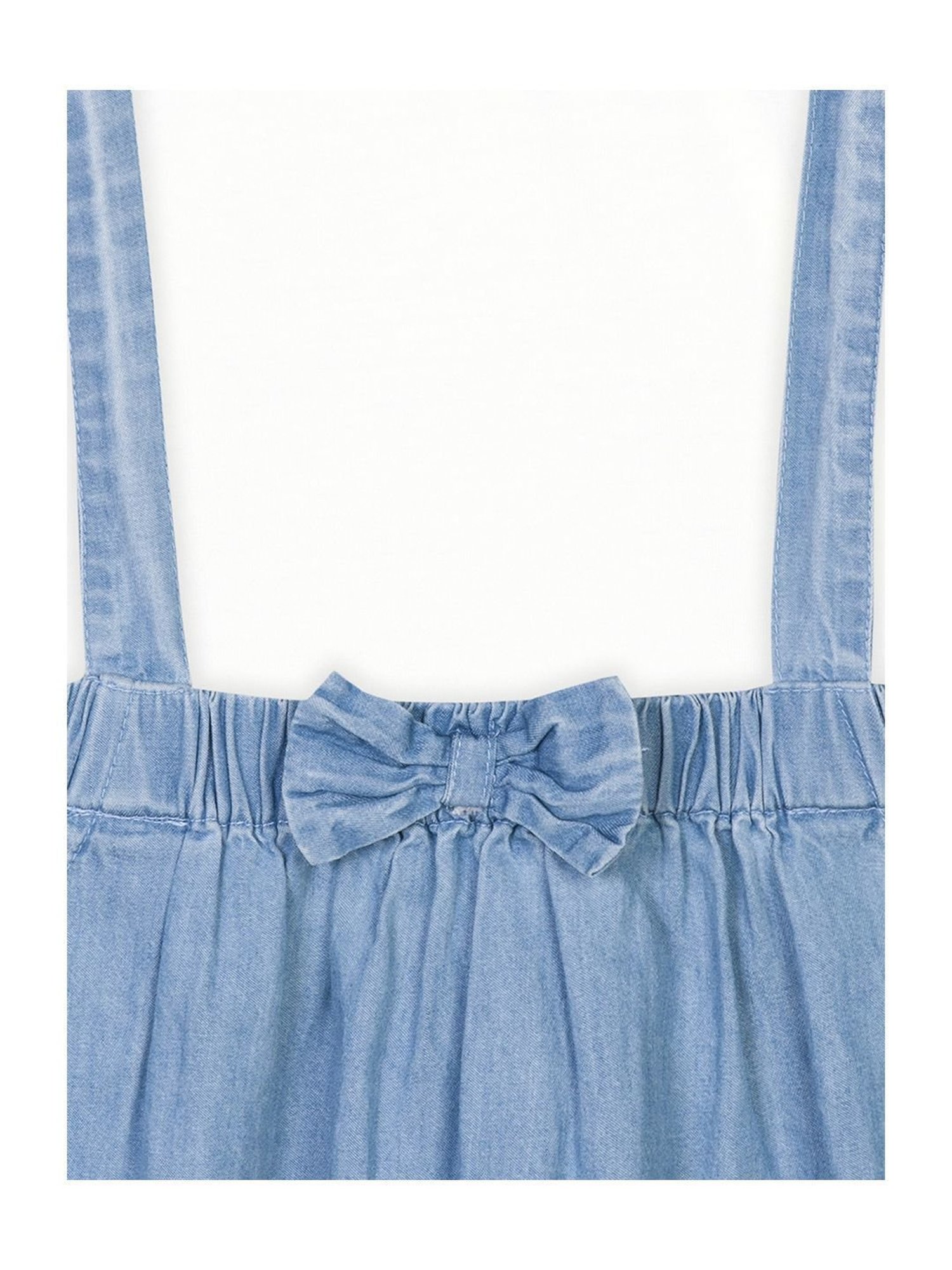 Budding Bees Kids Blue & White Regular Fit Full Dungaree Set