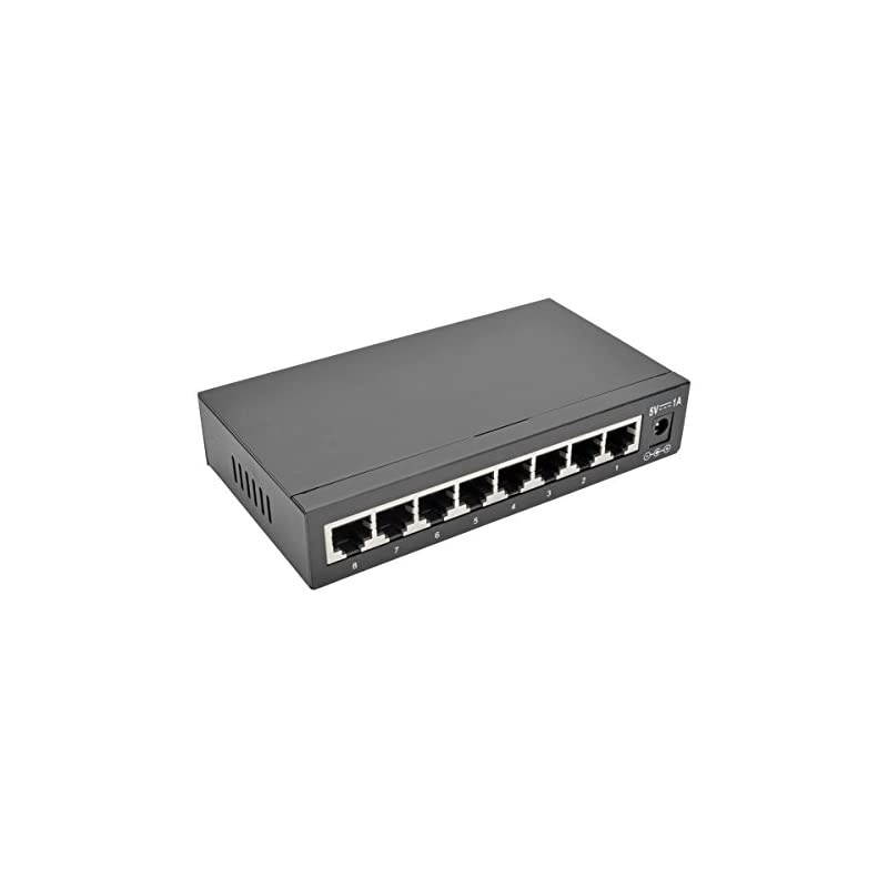 8Port Gigabit Ethernet Switch Desktop Metal Unmanaged Network Switch 101001000 Mbps RJ45 NG8