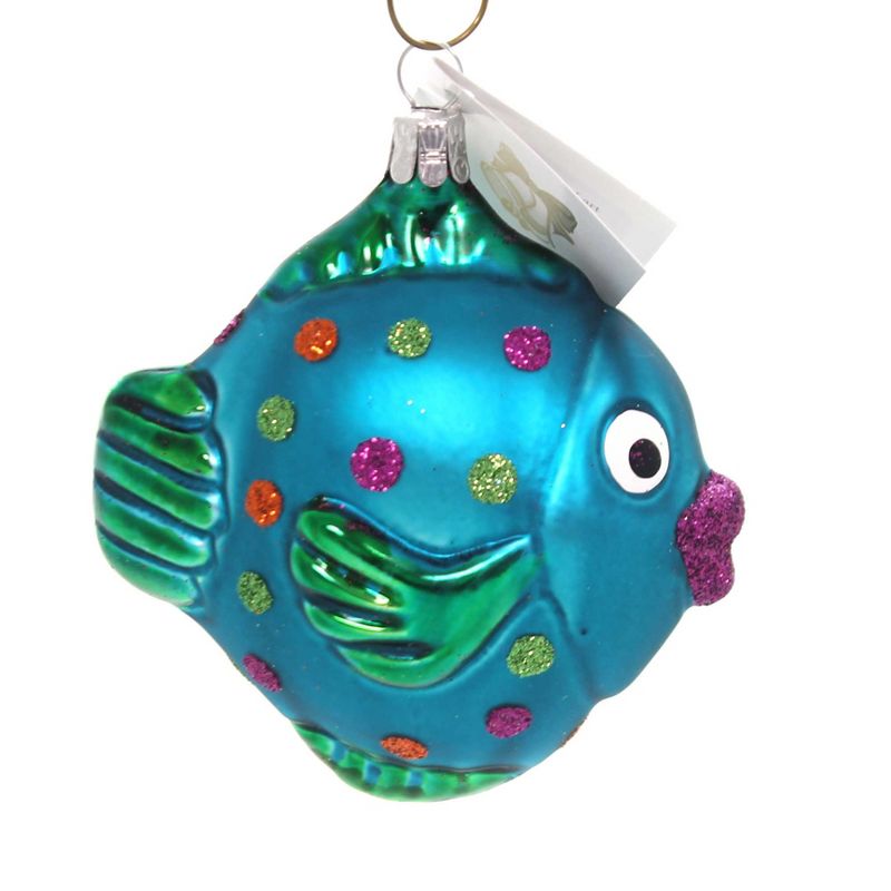 Golden Bell Collection 3.5" Tropical Fish Christmas Ornament  -  Tree Ornaments