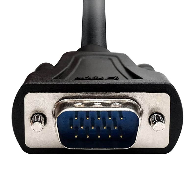 VGA Male to Male Cable 10 Feet Long PC Computer Monitor Cord 1080p High Resolution 3 Meter Black