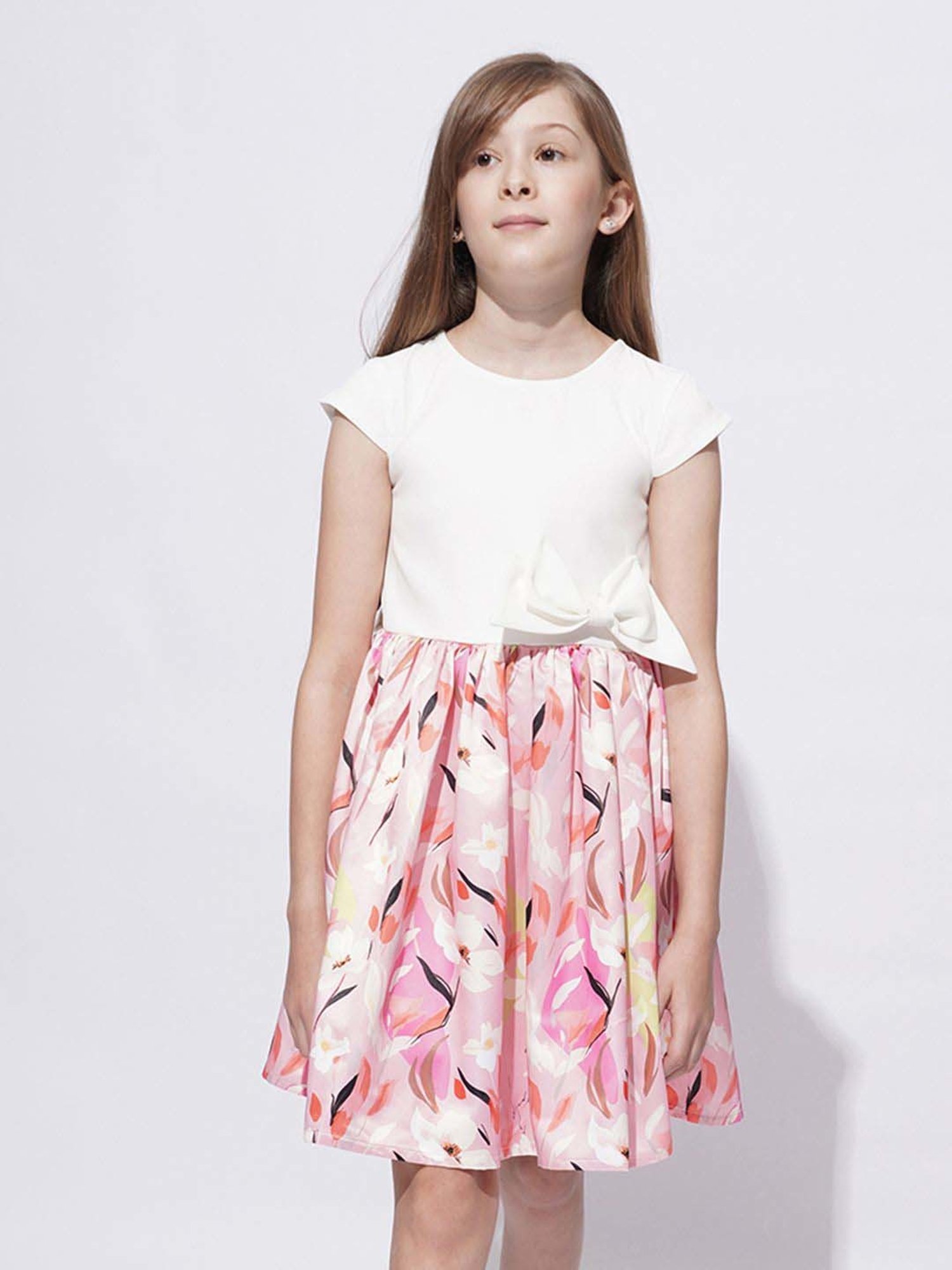 Vero Moda Girls White Floral Dress