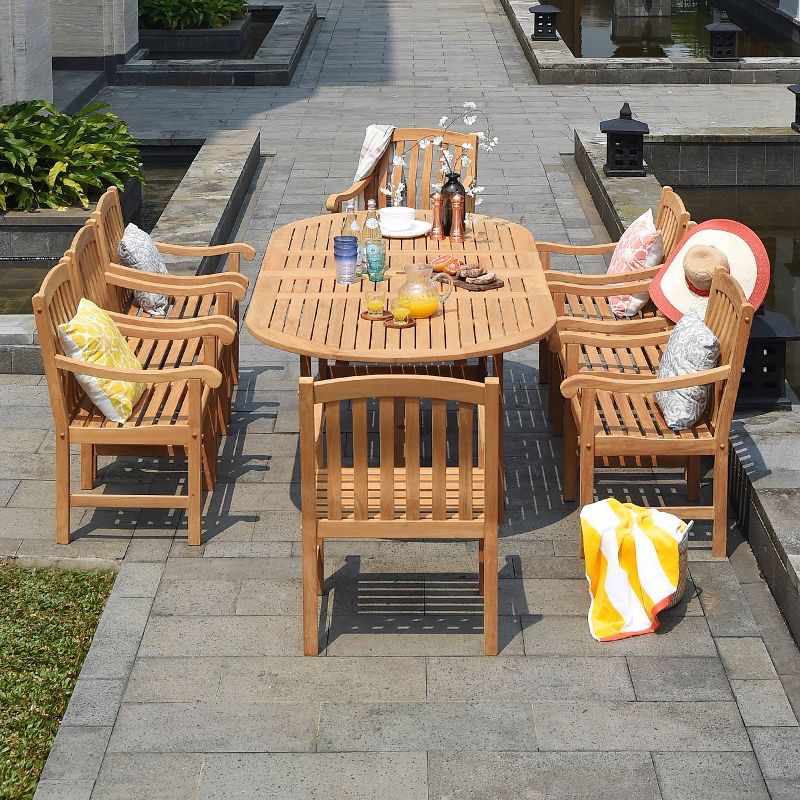 Sherwood Teak Dining Armchair - Light Brown - Cambridge Casual