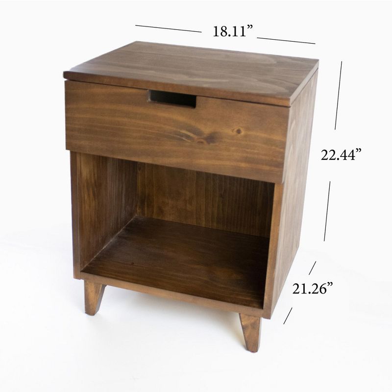 eLuxury Bedside Nightstand