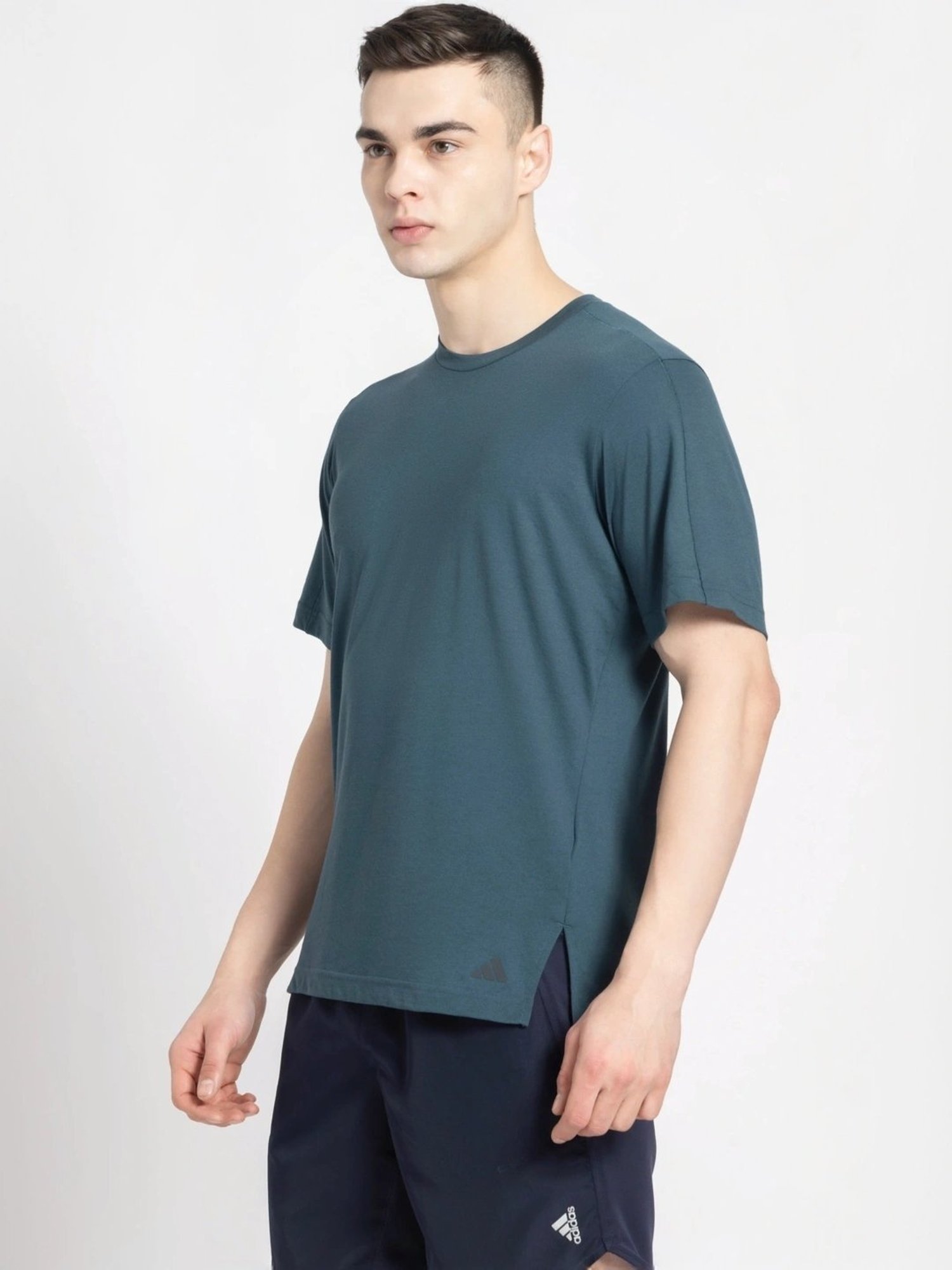 Adidas Turquoise Regular Fit T-Shirt