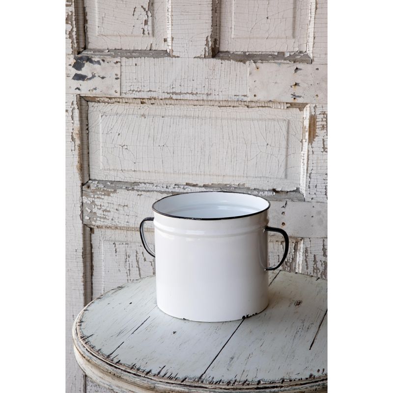Park Hill Collection Enamel Painted Can Planter
