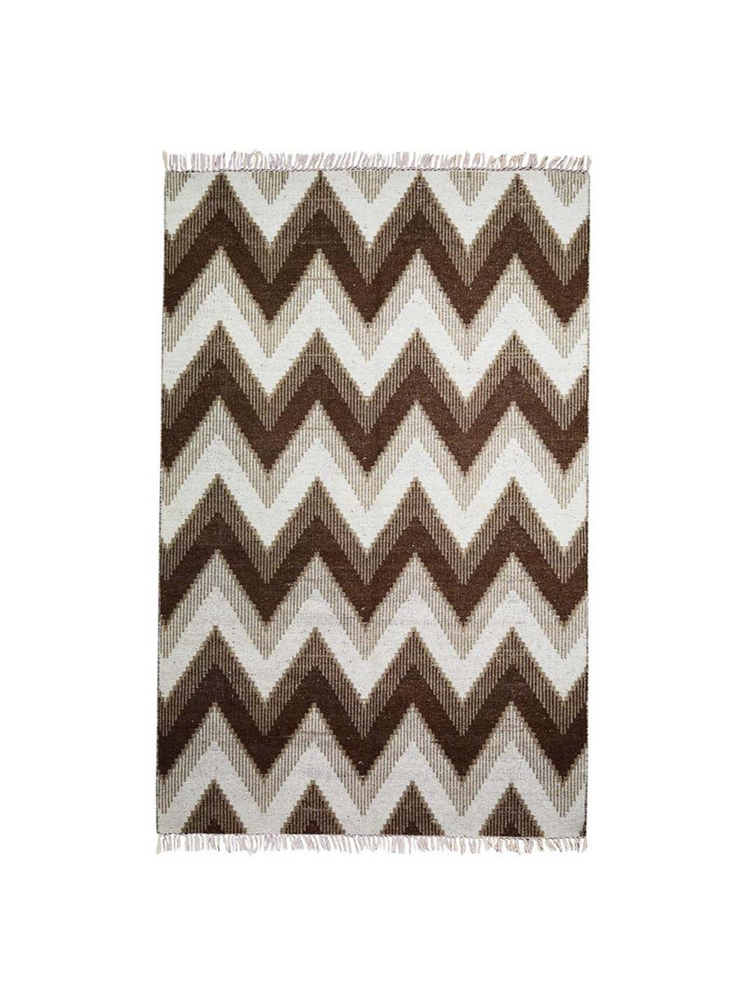 Pequra Beige & Brown Wool XL Carpet - Set of 1