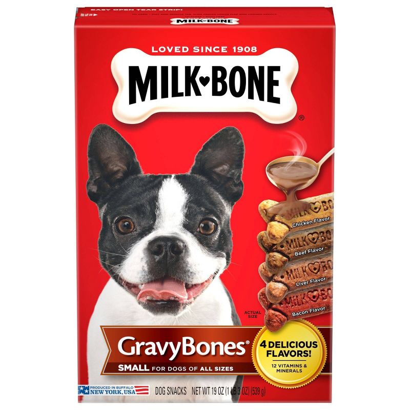 MilkBone Biscuits Gravy Bones Dog Treats - 19oz