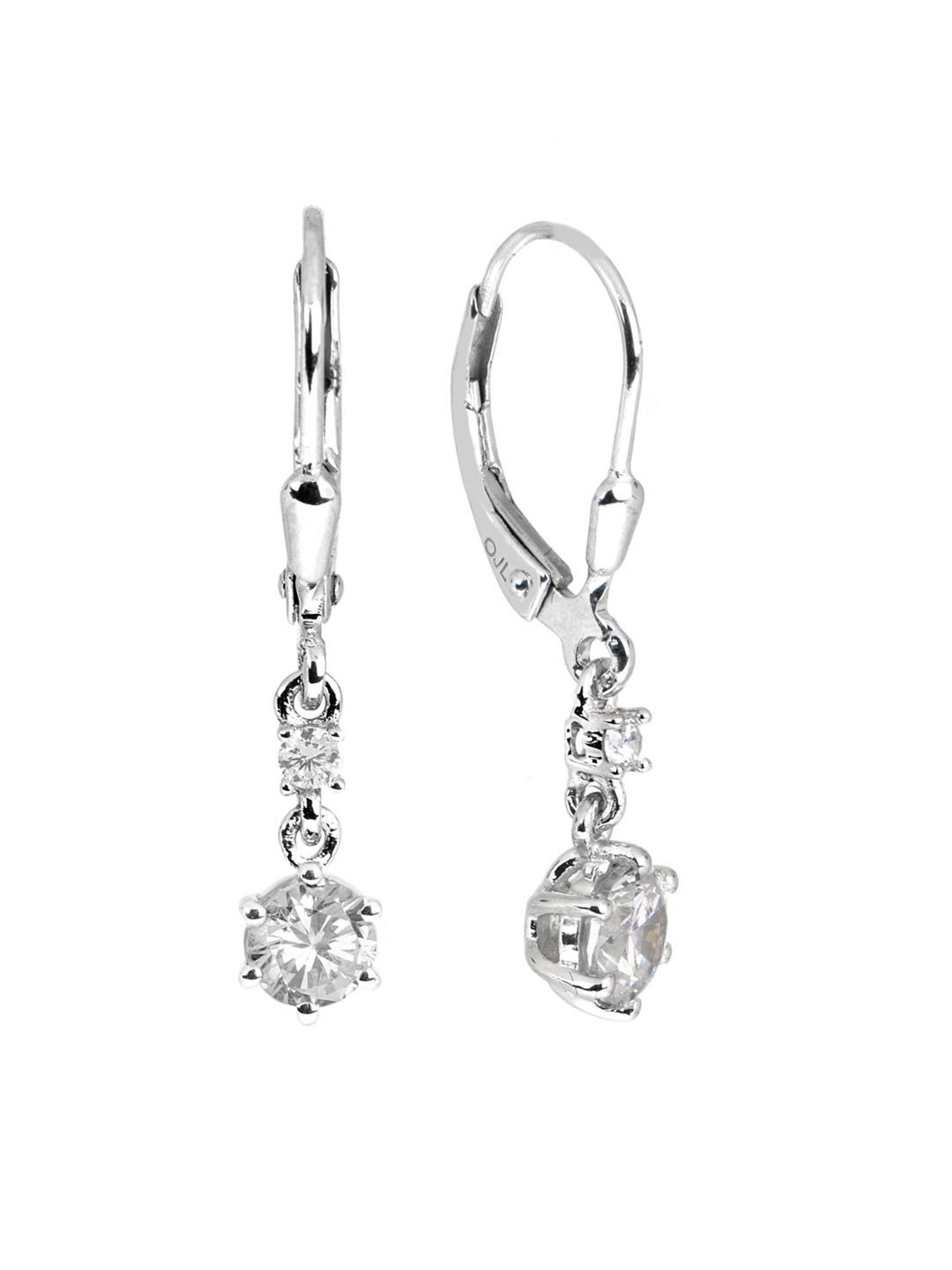 Ornate Jewels 92.5 Sterling Silver Cubic Zirconia Earrings for Women