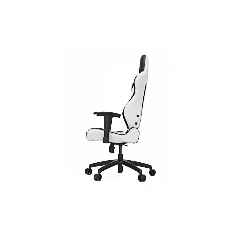 Gaming Chair Racing Seat, S-Line Slim SL2000 BIFMA Cert, White/Black