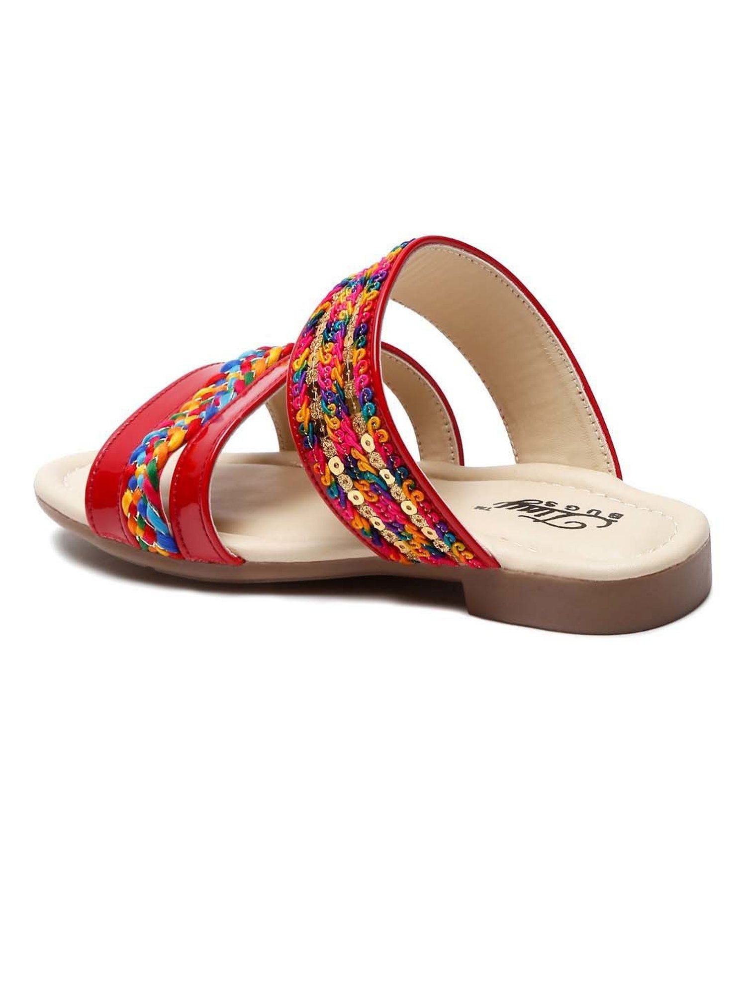 Shoetopia Kids Beige Toe Ring Sandals