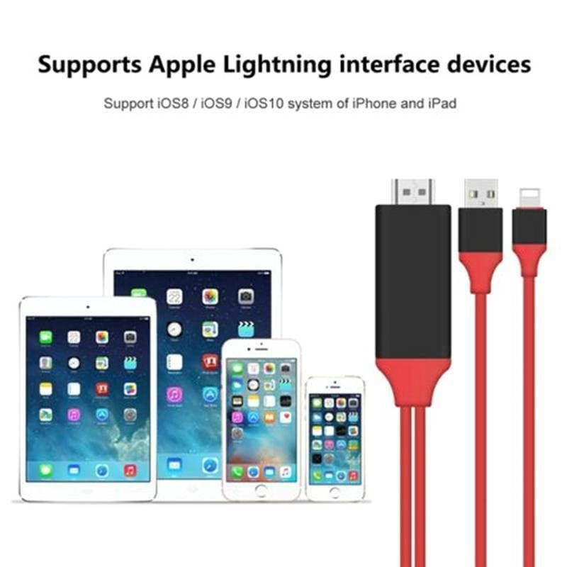 Lightning to HDMI Cable Adapter, For iPhone 11 Pro XR XS Max 8 7 6 to HDMI Cable 1080P AV Adapter Cable 6.6feet for Apple iPhone, iPad, iPod, Projector, TV and More