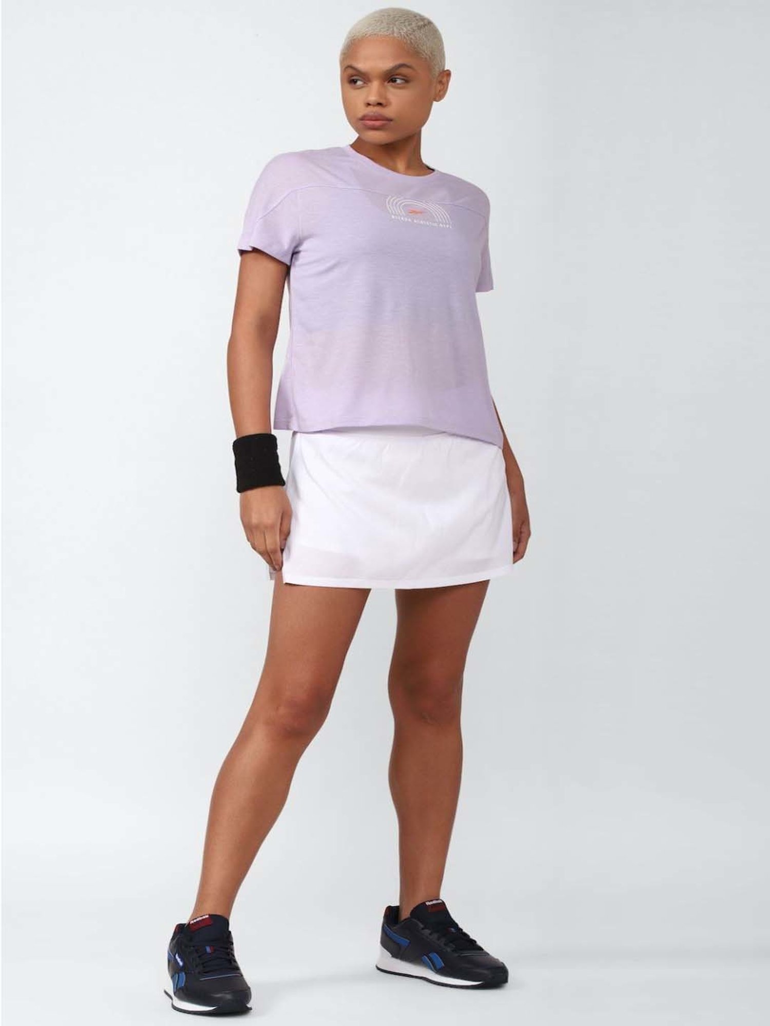 Reebok Lilac Graphic Print Sports T-Shirt