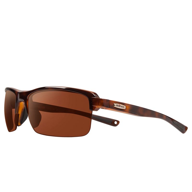 Revo Crux N L RE 4066 04 GO Unisex Rectangle Polarized Sunglasses Tortoise 63mm