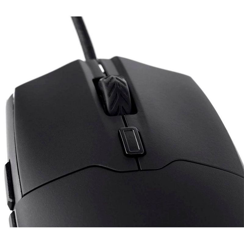 Dark Matter by Monoprice Rover Optical Gaming Mouse - 6200DPI Optical Pixart Sensor, Omron Switches, PAW3327, RGB, 6 DPI Presets