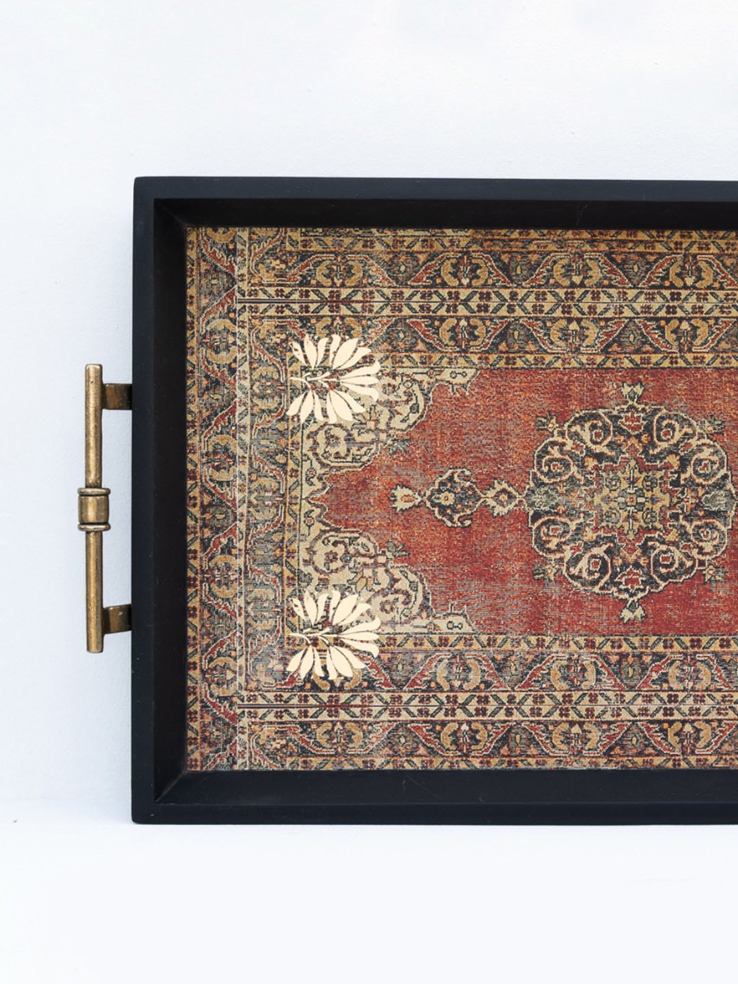 Karo Samara Printed Multicolor Wood Small Tray