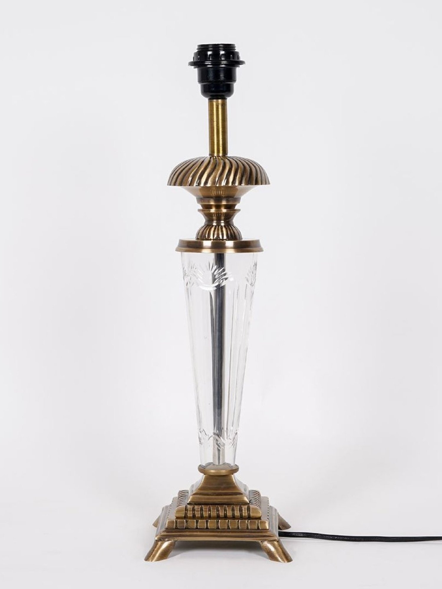 Kapoor Lamp Shades Brass Antique & Black Brass Provence Cotton Shade Table Lamp