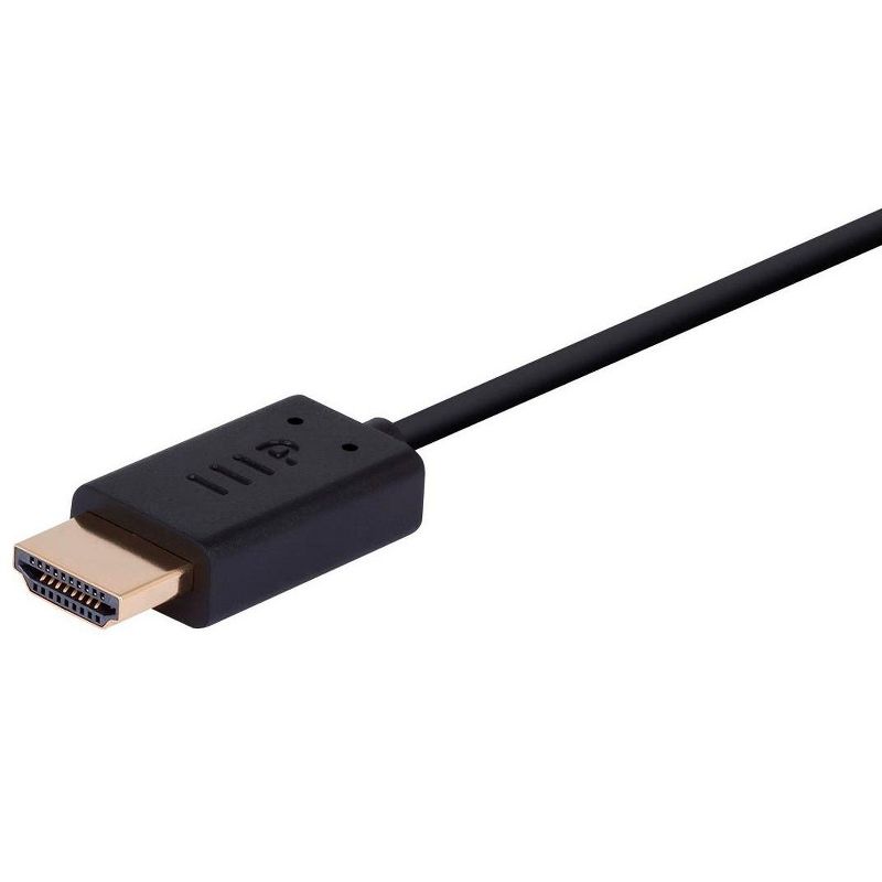 Monoprice 4K Small Diameter High Speed HDMI to Mini HDMI Passive Cable - 0.5 Feet - Black | 4K@60Hz, 18Gbps, 40AWG, HDR, For Home Theater, TV -