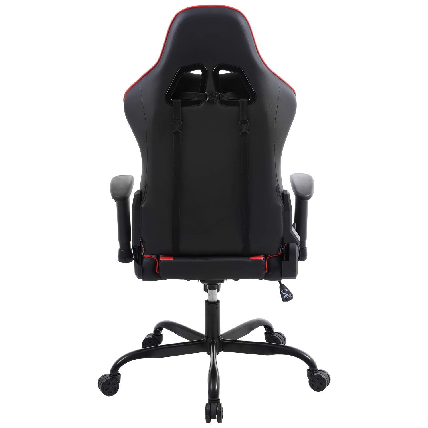 DGCH02 Red Ergonomic Foam Gaming Computer Chair with Adjustable Head and Lumbar Support, Hydraulic Seat Adjustment, Adjustable Armrests, 360-Degree Spin, Rolling Caster Wheels