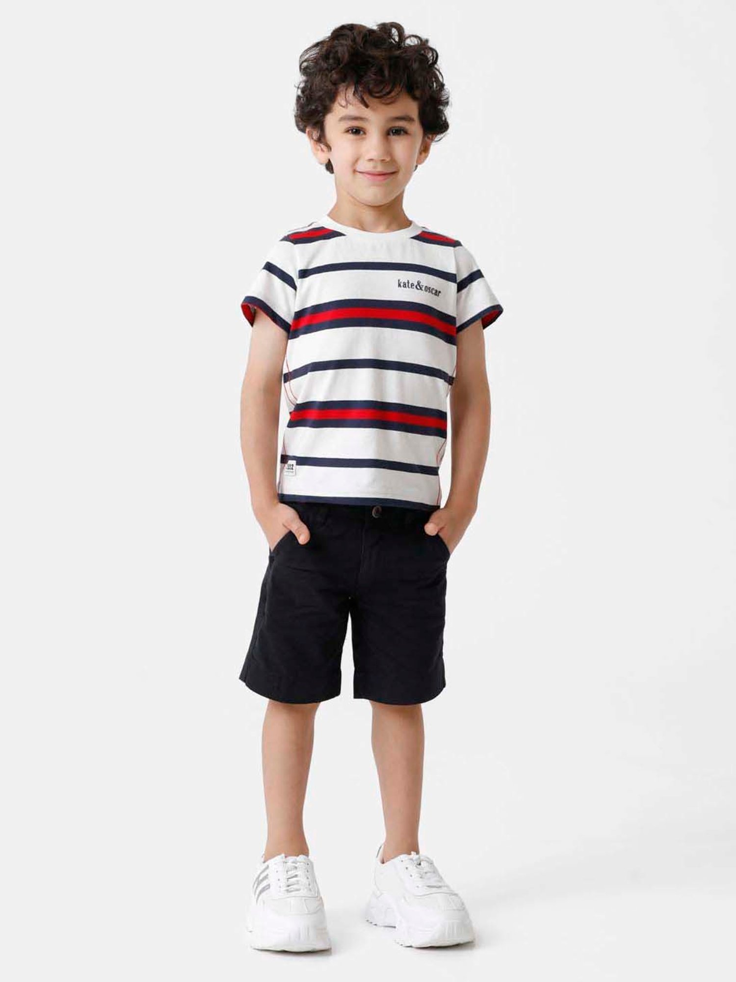 Kate & Oscar Kids Black Cotton Regular Fit Shorts