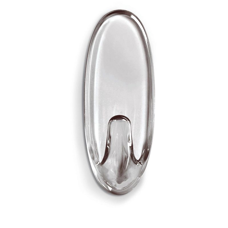 Command Medium Sized Outdoor Window Decorative Hooks with Strips Clear