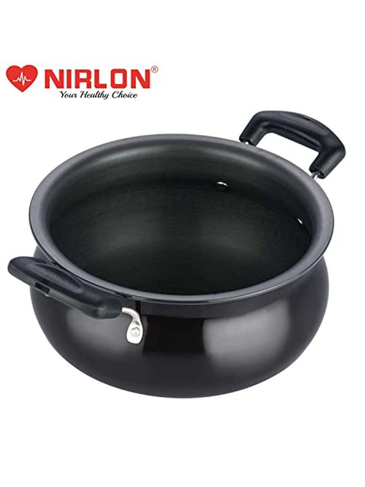 Wonderchef Ebony Hard Anodized Non-stick Biryani Handi with Lid