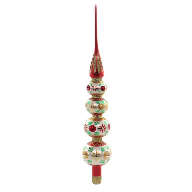 Christina's World 18.5" Old World Floral Tree Top Finial Christmas Reflectors  -  Tree Toppers
