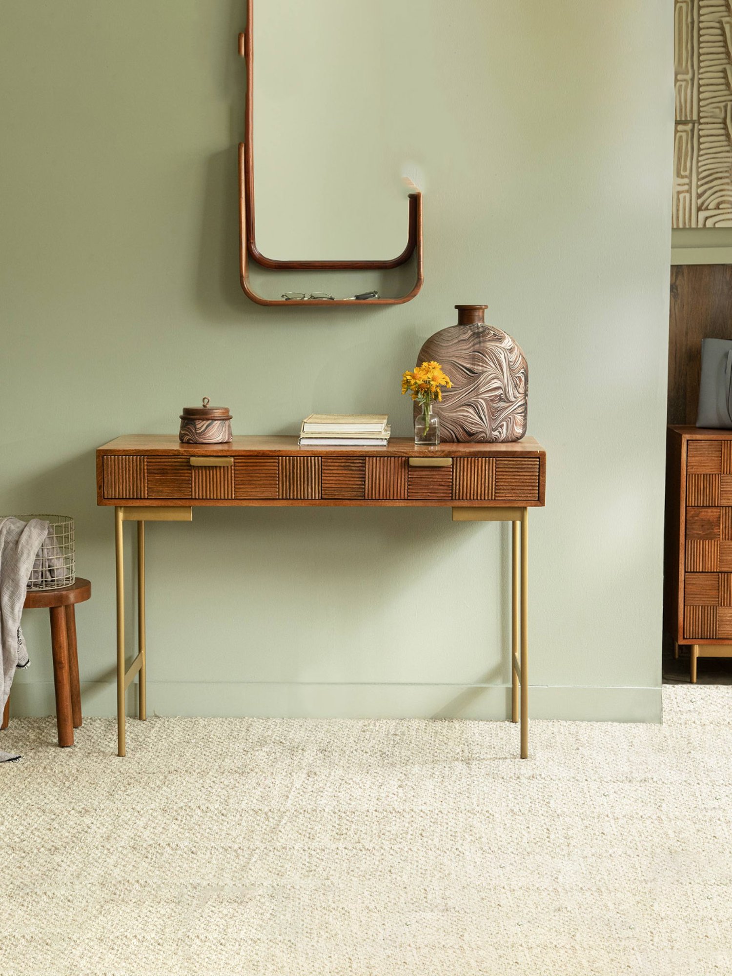 Artisans Rose Vote Hand-painted Multicolor Iron Ballot Box