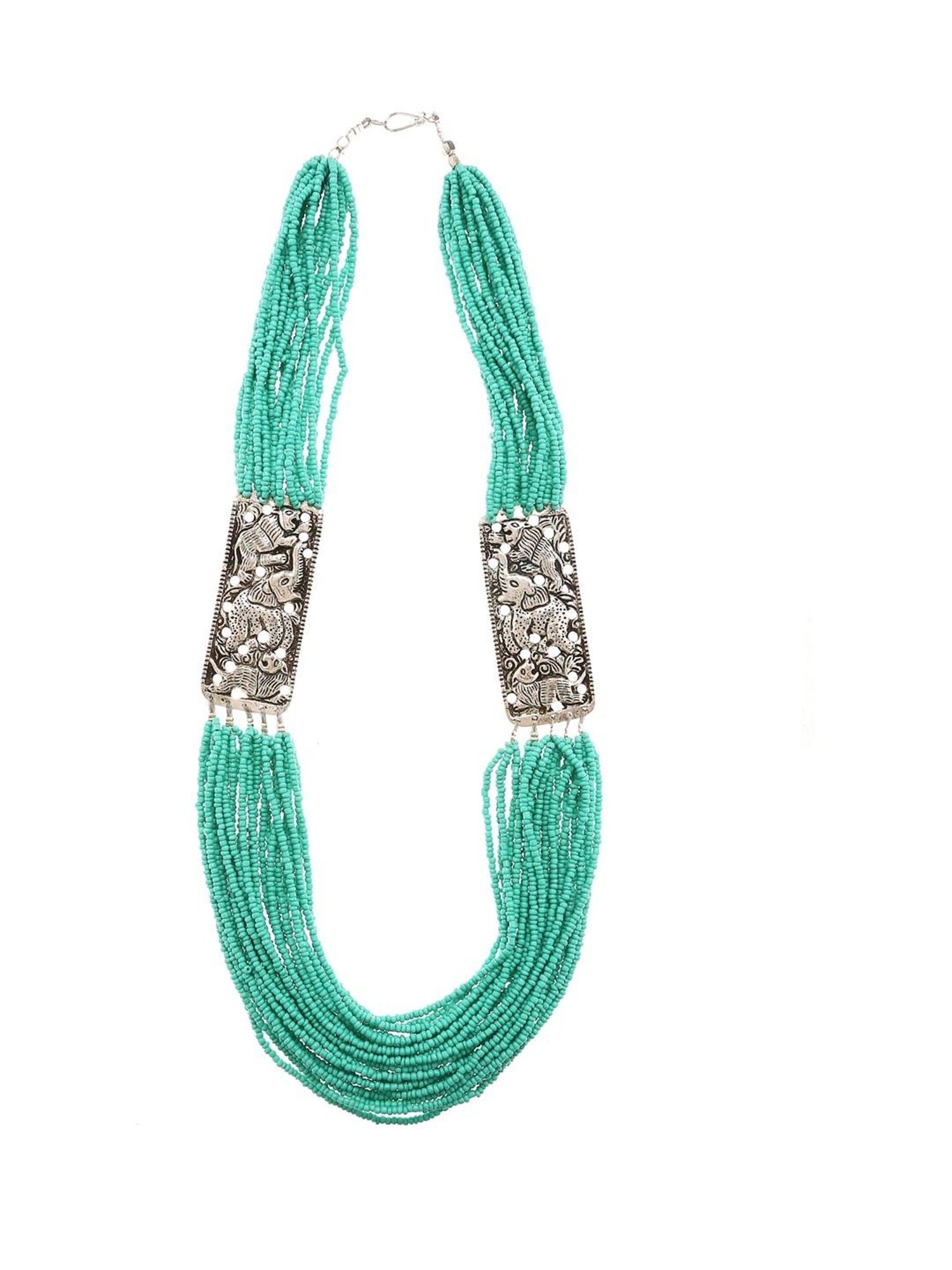 Imli Street Green & Silver Necklace