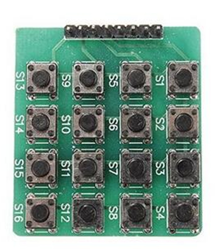 4x4 Matrix 16 Keypad Keyboard Module 16 DIP Button MCU Board(2PCS)