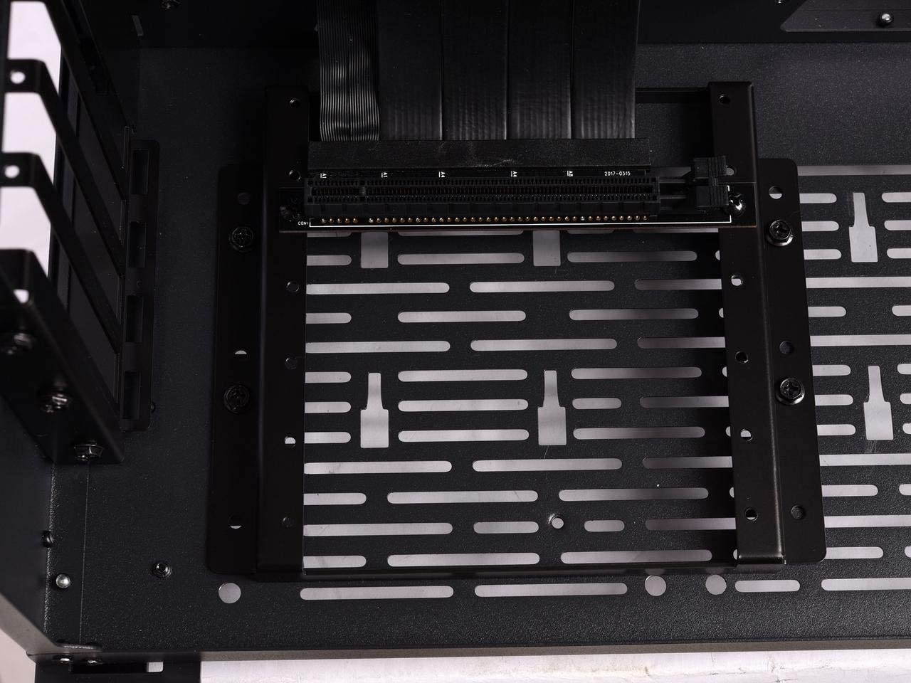 Lian Li O11D-1X, NOT Compatible with RTX 3080/3090 and PCIE 4.0 Premium PCI-E x16 3.0 Extender Riser Cable 200mm and Cover Bracket, Black