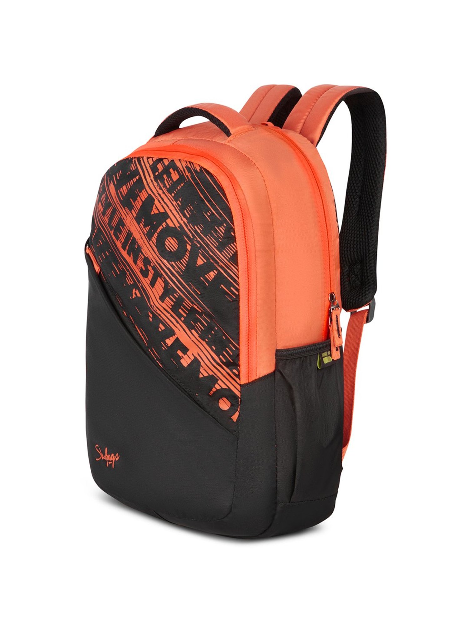 Skybags Fuse Plus 02 Orange Polyester Printed Laptop Backpack - 22 Ltrs