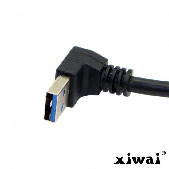 Xiwai USB 3.1 USB-C Up Down Angled to 90 Degree Down Angled A Male Data Cable for Macbook & Tablet & Phone