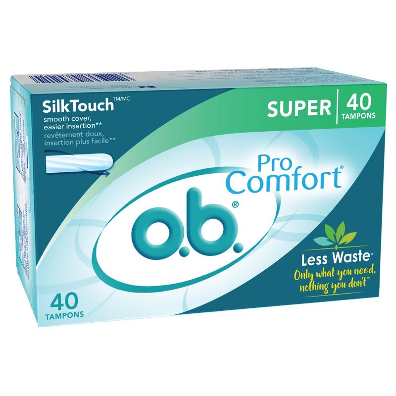 o.b. ProComfort Tampons - Applicator-Free - Unscented - Super - 40ct