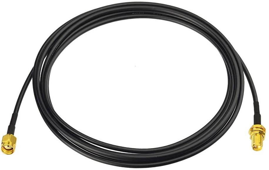 Bingfu RP-SMA Male to RP-SMA Female Bulkhead Mount RG174 WiFi Antenna Extension Coaxial Cable 2m 6.5 feet for WiFi Router Signal Booster Repeater Wireless Network Card USB Adapter Security IP Camera