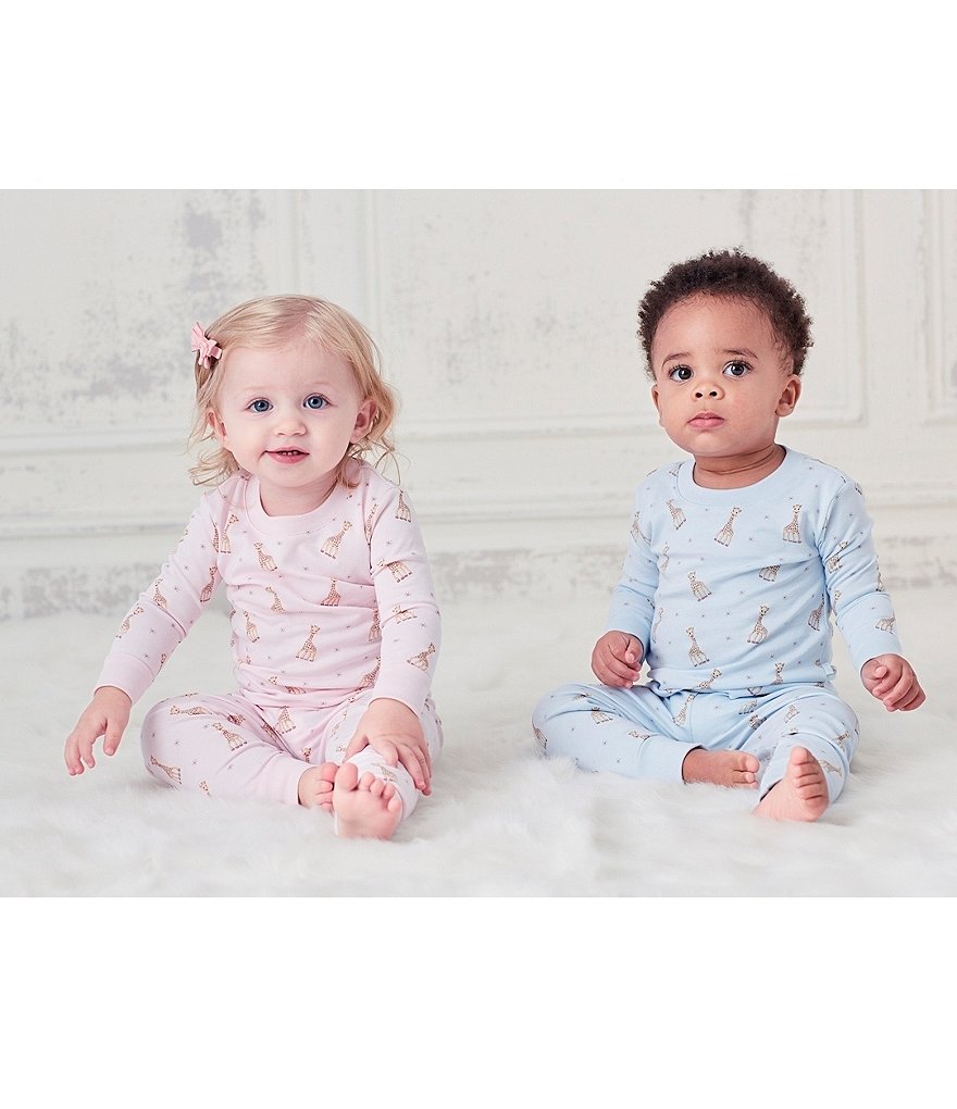 Kissy Kissy Baby Girls 12-24 Months Sophie La Girafe Printed Top & Bottom Pajama Set