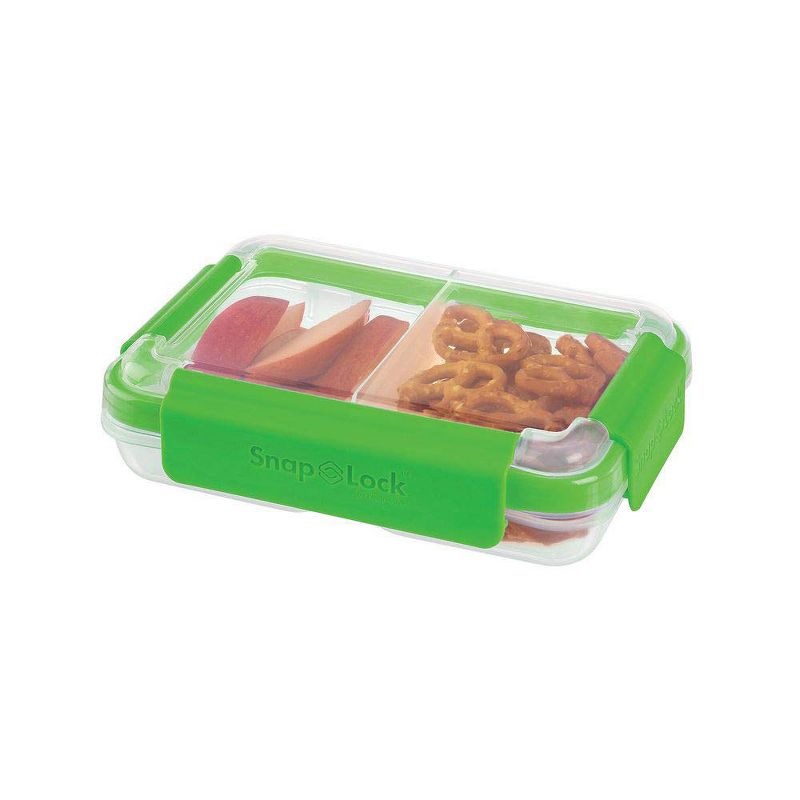 Progressive International SNL-1002G Snaplock Split To Go Food Container, Green