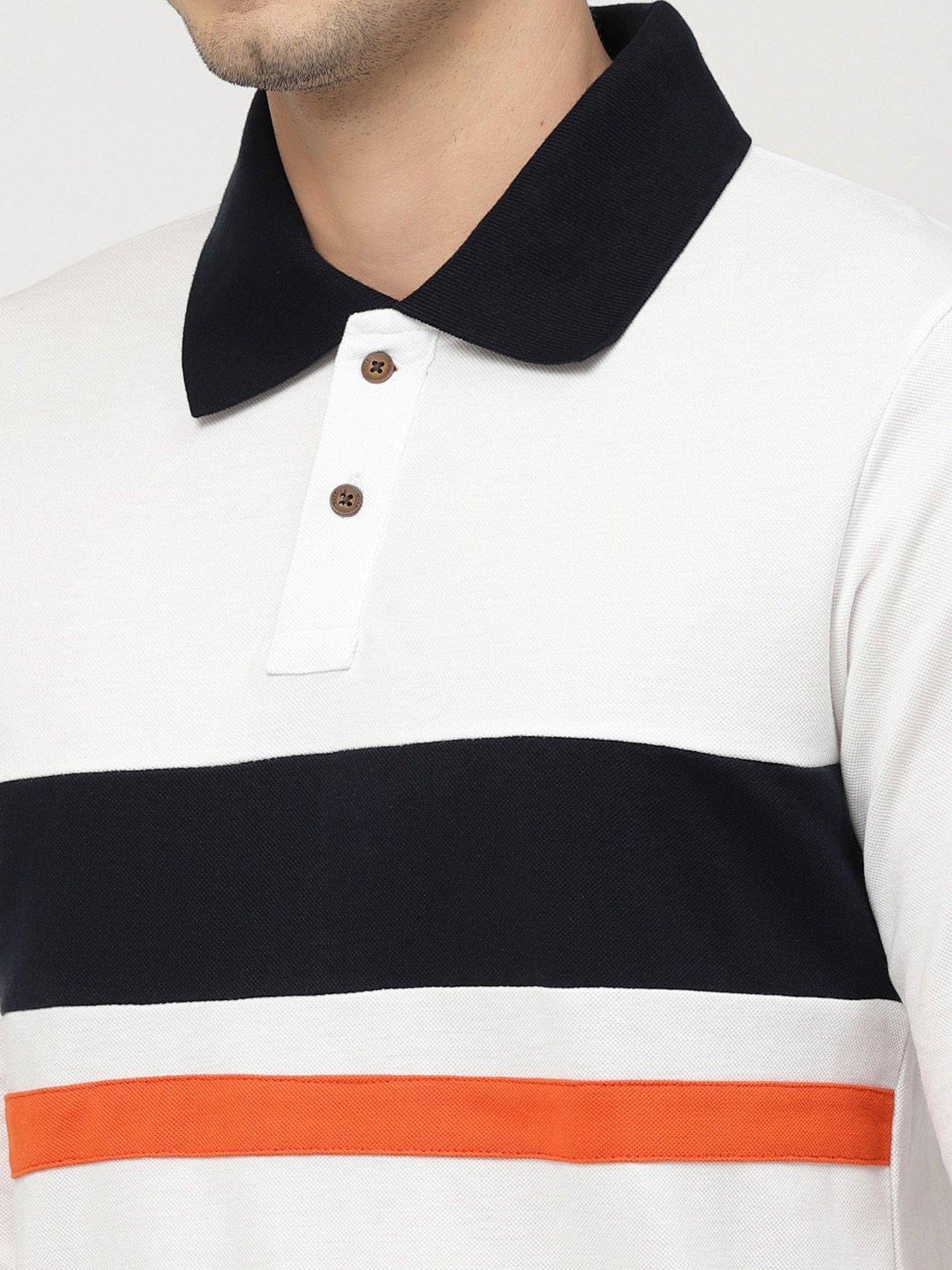 Kalt White Regular Fit Polo T-Shirt