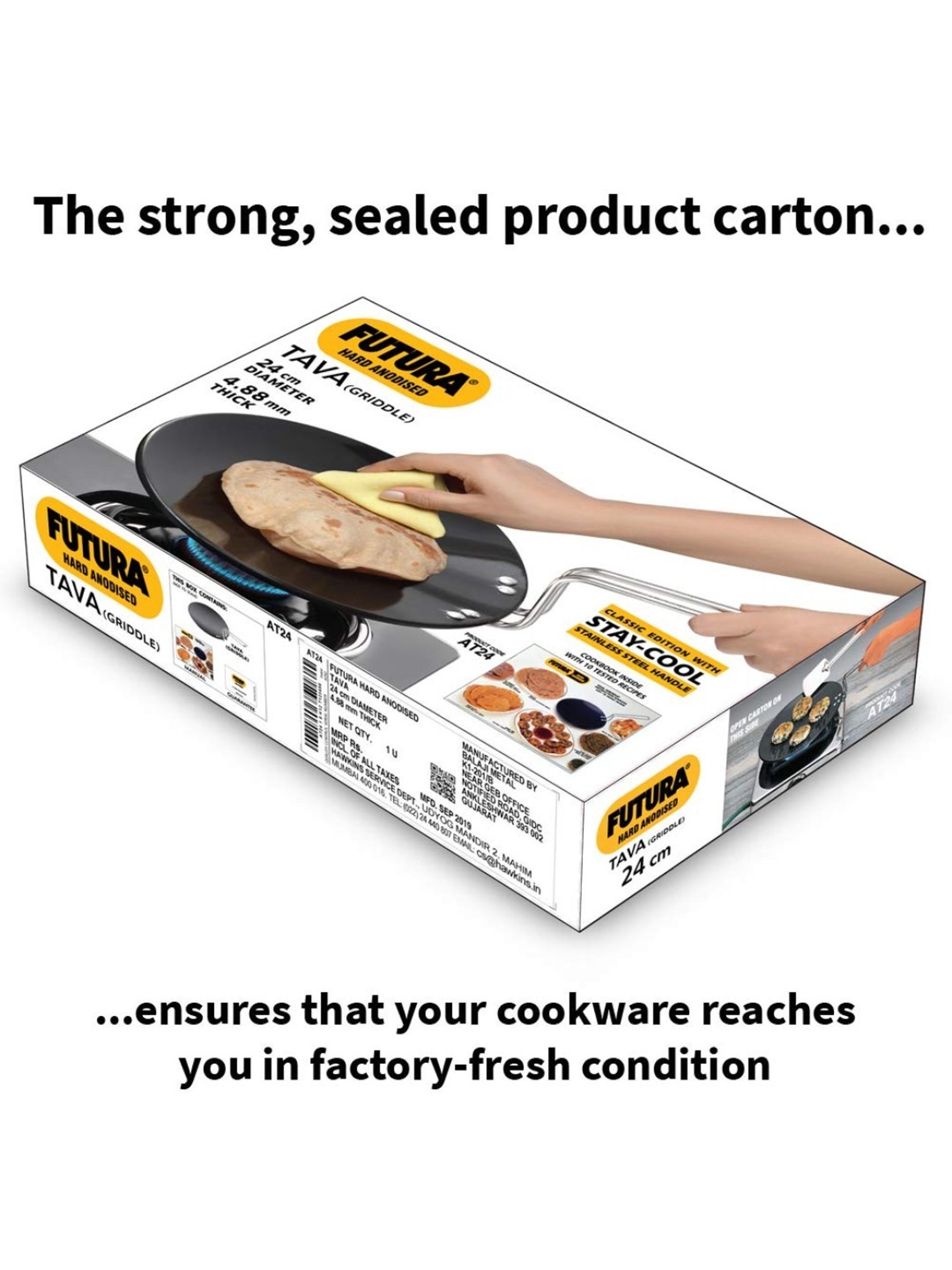 Nirlon Pure Grade Virgin Aluminium Non-stick Induction Base Flat Tawa - 26 cm Diameter