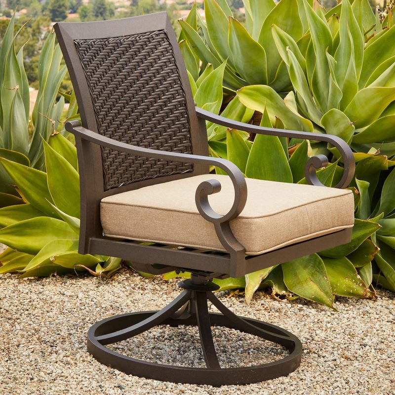 7pc Milano Dining Tan - Royal Garden