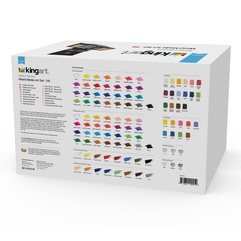 Kingart 115pc Select Series Mixed Media Art Set