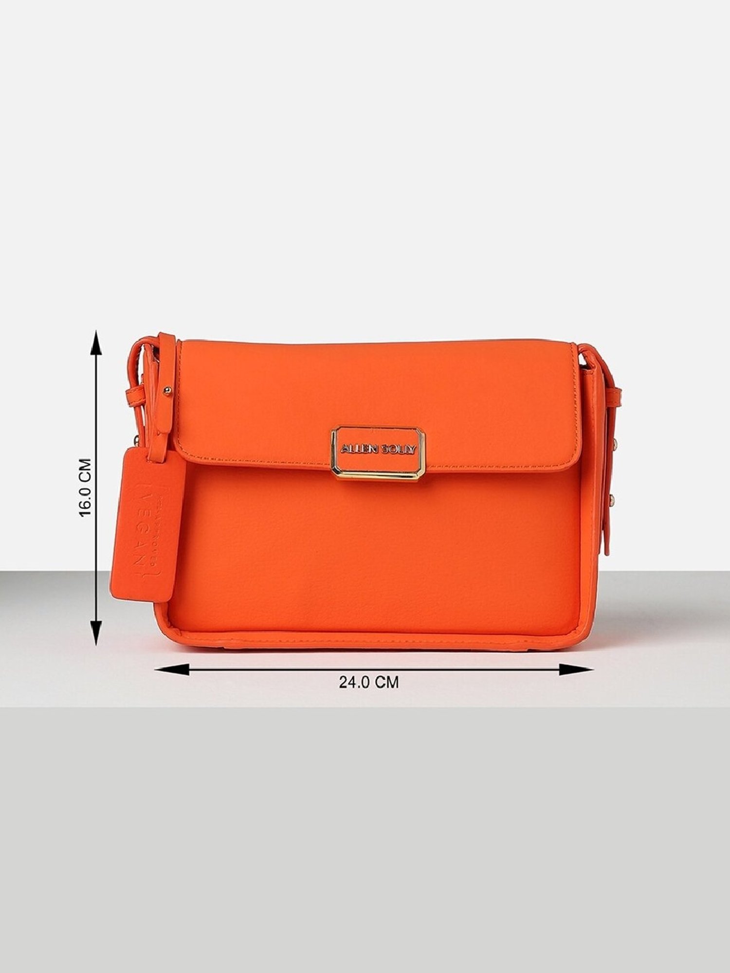 Allen Solly Orange Solid Sling Handbag